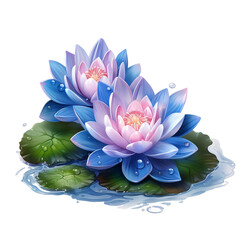 lotus on pad with transparent background resource