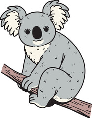 Koala hand drawn design art 
