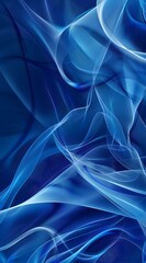 Fototapeta premium Abstract blue smoke-like patterns create a calming and fluid visual effect.