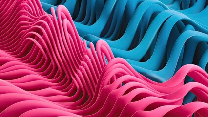 abstract art piece with fluid colorful shapes