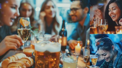 A collage of photos showcasing various events and activities organized by the community to support and celebrate those maintaining their sobriety.