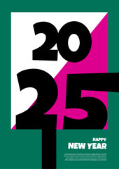 Abstract Colorful 2025 Geometrical Design Background