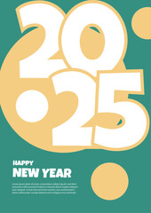 Green Yellow And White 2025 Abstract Shape Cover Poster Design Background