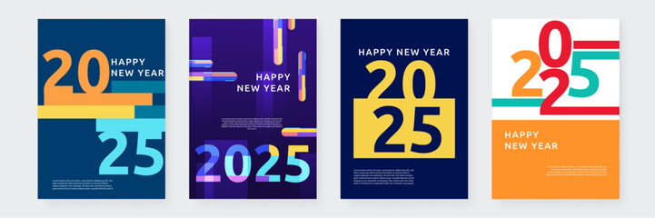 Colorful 2025 Modern Annual Report Template Concept Collection