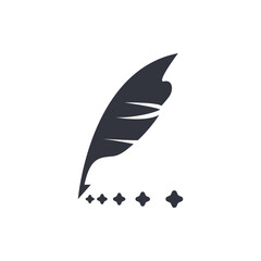 Writer Logo Template Icon