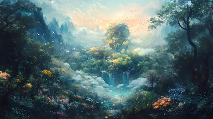 Fototapeta premium Lo-Fi music picture The background that goes well with the lo-fi music genre Generative AI 