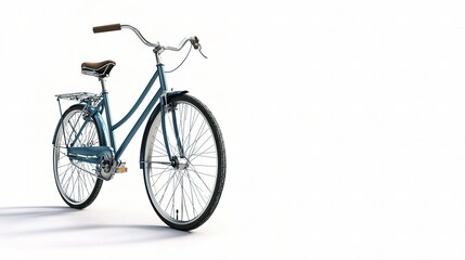 Fototapeta premium Isolated Vintage Bicycle on a White Background with a Classic Design and Elegant Frame, Perfect for Use in Travel or Lifestyle Projects