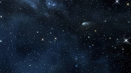 Fototapeta premium Panorama_with_many_stars_in_sky