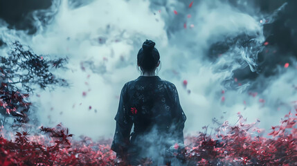 Obraz premium Lo-Fi music picture The background that goes well with the lo-fi music genre Generative AI 