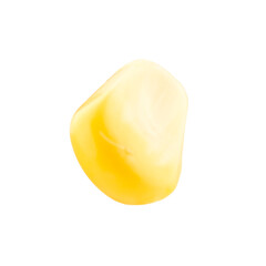 One fresh corn kernel isolated on white