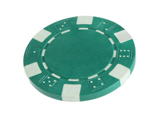Naklejka premium Poker game. One casino chip isolated on white