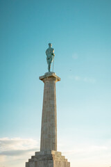 Statue stone column. High quality photo