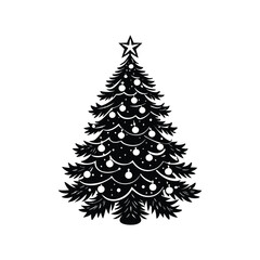 Festive Christmas Tree Vector Illustration for Holiday Designs