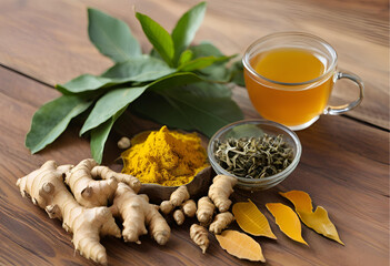 Green Tea Leaves with Ginger and Turmeric