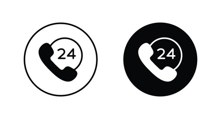Obraz premium Customer service and support 24 hours icon