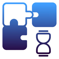 Puzzle icon, gradient icon style