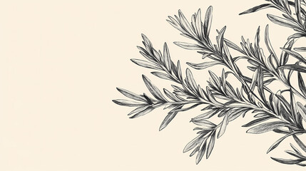 Naklejka premium black and white floral background