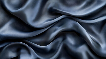 Obraz premium Abstract Dark Blue Satin Fabric Texture - Illustration