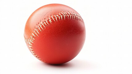 Isolated Red Dodgeball on White Background Perfect for Sports, Games, or Fitness Related Projects and Promotions in High-Quality Stock Imagery for Creative Use