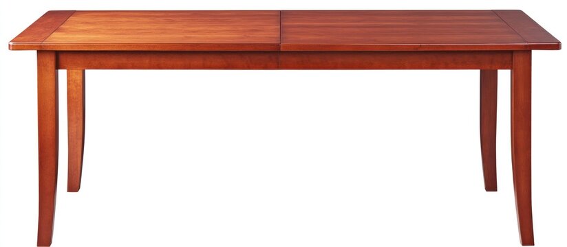 Expandable wooden dining table, rich maple wood, extendable leaves, sturdy construction, smooth finish, versatile design