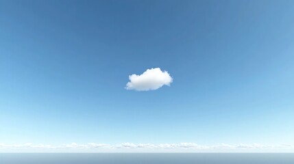 Serene Cloudscape with Blue Sky and Wispy White Clouds