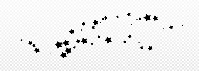 Shooting Star Black. Shooting star with an elegant star trail on a white background. Festive star sprinkles, powder. Vector png.  © Александр Боярин