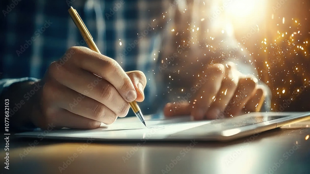 Poster enhance your elearning experience with a tablet and stylus on a bright background