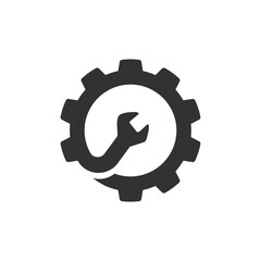 Wrench Logo vector Icon Design. Service logo vector icon illustration