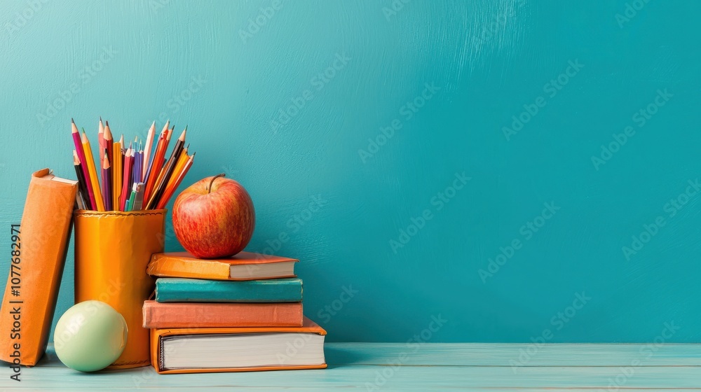 Poster enhance learning efficiency with an innovative education technology setup featuring tablets and coll