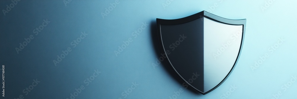 Aufkleber A shield icon is displayed against a smooth blue-to-white gradient, representing cybersecurity and digital protection for users. Generative AI