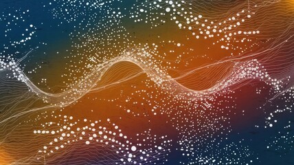 Fototapeta premium abstract background with dots waves and a gradient