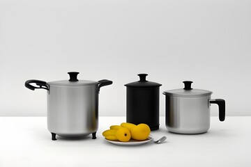 Professional Chef Cooking Isolated on White Background Generative AI illustration