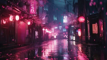 Rainy Night in Neon City