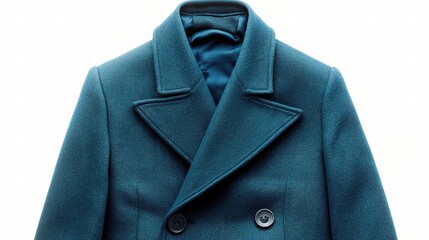 Male Fashion Coat Isolated on Clean White Background Suitable for Various Uses in Creative Designs, Fashion Collections, or Advertising Campaigns