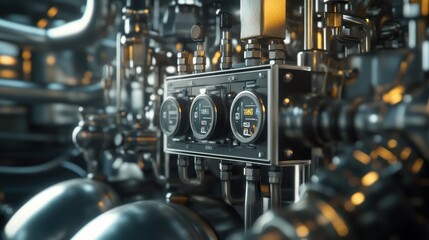 Close-up of Industrial Machinery