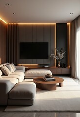 Contemporary Apartment Interior: Cozy Living Room, Luxury & Modern Design Inspiration