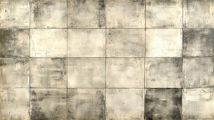 Naklejka premium Sophisticated wallpaper with subtle grid pattern in neutral tones, perfect for modern interiors. This design adds elegance and depth to any space