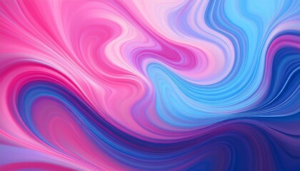 Obraz premium Pink and blue colors abstract liquid swirl background illustration. Gradient wave curve flow