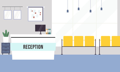 Hospital reception concept illustration vector