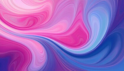 Fototapeta premium Pink and blue colors abstract liquid swirl background illustration. Gradient wave curve flow