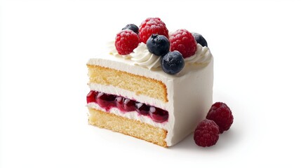 cake with berries