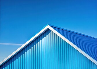 Obraz premium Minimalist design with a striking blue roof.