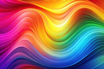 Obraz premium Modern design, colorful swirls blend seamlessly, digital art, abstract gradient background.