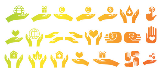 Hand handle icon collection