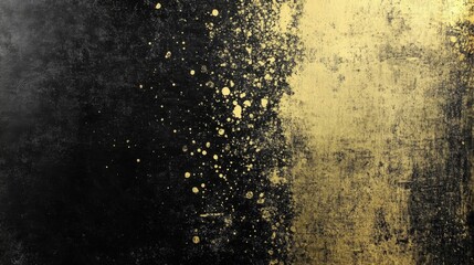 Abstract background black gold color scheme has rough A close up