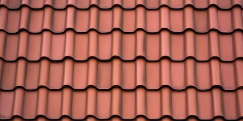 Close-up roof made red tiles are arranged Tile Texture