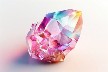 A beautiful, colorful crystal, rendered in the style of Octane Render