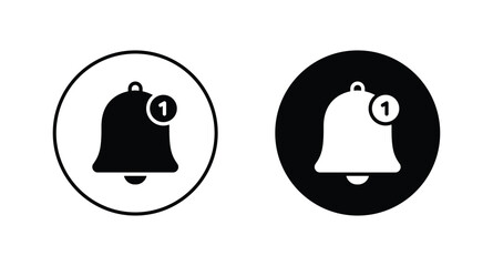 Notification bell icon set vector	