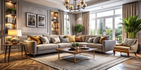 Transform your modern home with cozy living room decor featuring elegant furniture and chic accents, creating a stylish environment that invites relaxation and warmth.