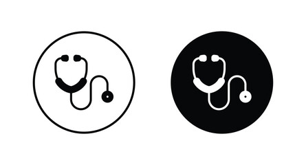 Stetoscope icon set vector